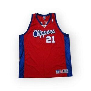 Vintage Champion Darius Miles Los‎ Angeles Clippers Sewn Jersey Mens 3XL 56